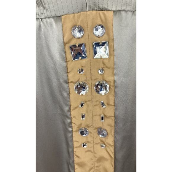 Miss Sixty Diamond Silk Hatty Dress Silver Rhinestones Dead Stock Vintage Rare - Picture 3 of 13